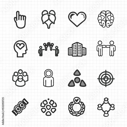 set of medical icons and symbols