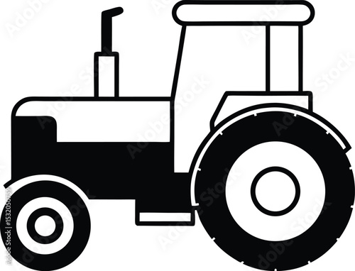 vector illustration of a tractor 