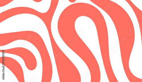 Dynamic Coral Waves: A Visually Striking Abstract Background with Smooth Curves and Lines for Modern Design and Creative Projects, Abstract Coral Wave
