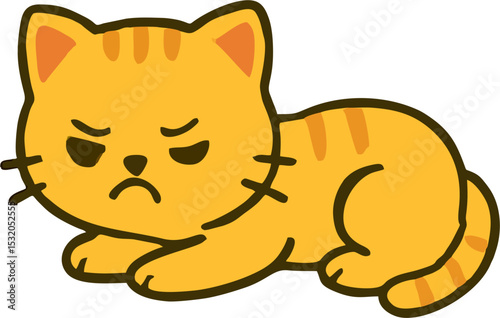 kawaii angry cat face image