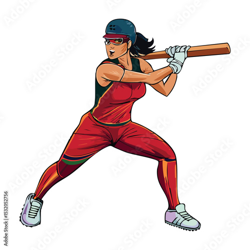 Colorful vector illustration of a shot put athlete releasing the shot in a strong pose