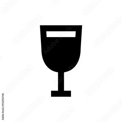 Wine glass icon isolated on white background.