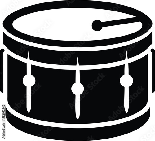 vector illustration of drum