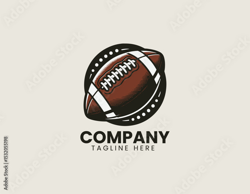 Classic Brown Soccer Ball Timeless Sport Game Equipment Vector Logo Design