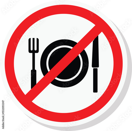 no resturant forbidden sign isloated on a white background