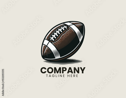 Classic Brown Soccer Ball Timeless Sport Game Equipment Vector Logo Design