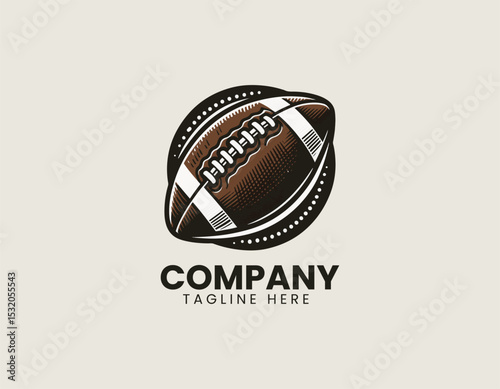 Classic Brown Soccer Ball Timeless Sport Game Equipment Vector Logo Design
