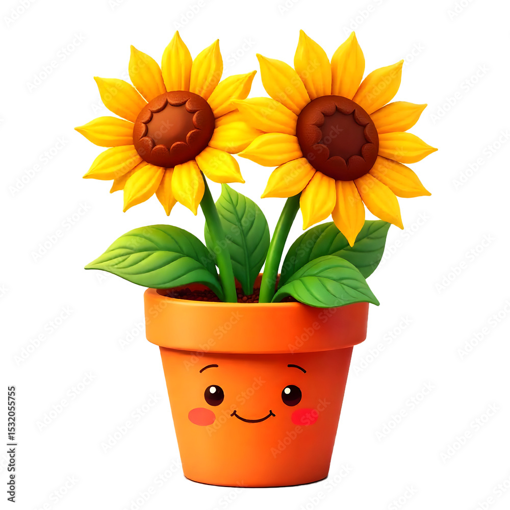 Obraz premium sunflower in a pot