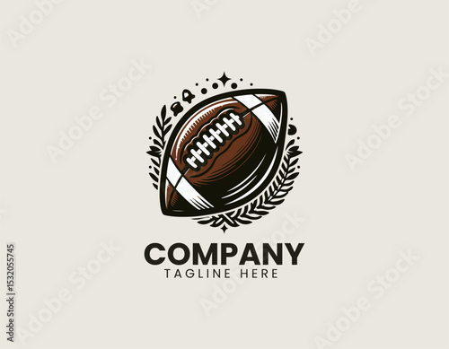 Classic Brown Soccer Ball Timeless Sport Game Equipment Vector Logo Design