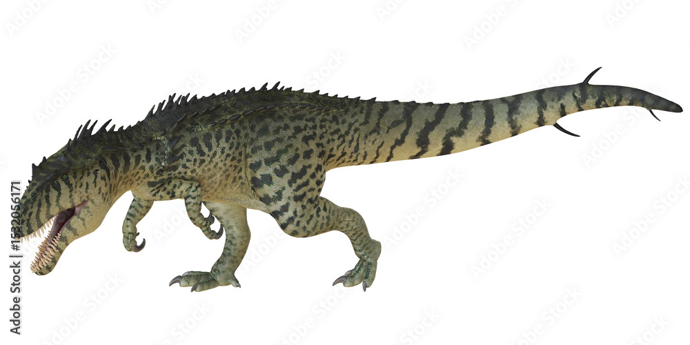 Fototapeta premium Fearsome prehistoric dinosaur on the prowl