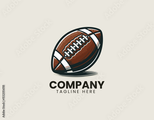 Classic Brown Soccer Ball Timeless Sport Game Equipment Vector Logo Design