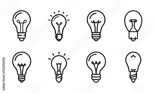 Collection of Pen Silhouettes in Minimal Line Art Style on White Background – Writing Tools Icons Including Ballpoint, Fountain, and Gel Pens for Office, School, and Design Use

