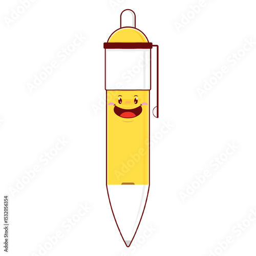 pen playful face cartoon cute