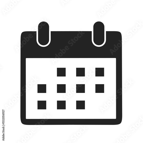 schedule icon. calendar vector on white background