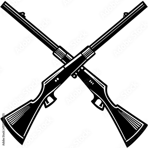 vector illustration of a gun