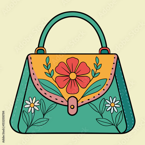 simple one Stylish Handbags with Floral and Solid Designs