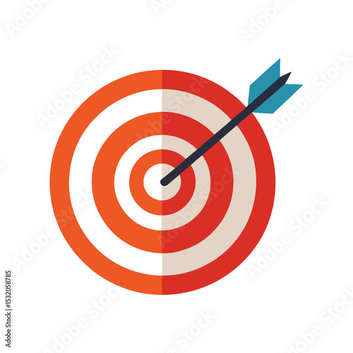 Target vector icon with dart