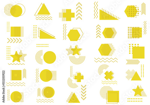 Memphis Style Geometric Elements Collection