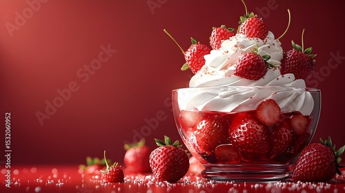 Fresh Strawberries in a Rustic Bowl