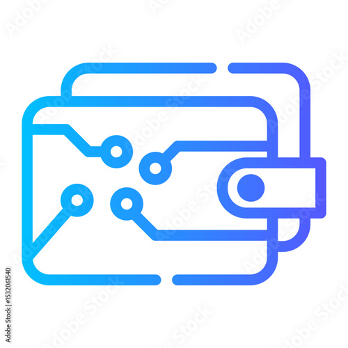 crypto circuit wallet icon