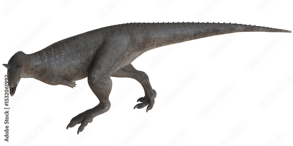 Fototapeta premium Realistic dinosaur rendering in dynamic pose