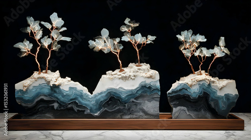 with pulsing veins growing from crystal soil under a swirling energy dome