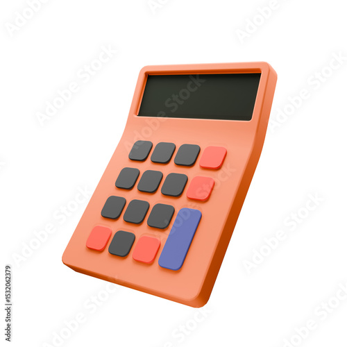 3d Render Calculator Illustration
