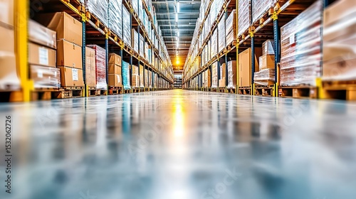 Robotics manufacturing automation enhancing warehouse efficiency modern facility industrial environment aerial viewpoint