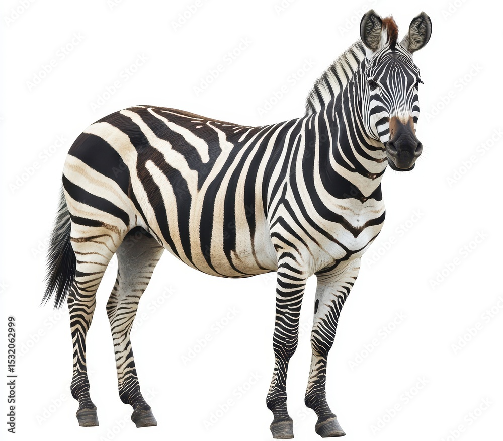 Fototapeta premium zebra isolated on white