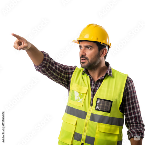 Construction Worker Giving Directions on Site