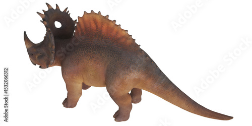 Realistic model of a Styracosaurus dinosaur. photo