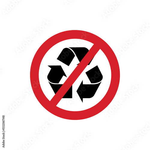 O NOT RECYCLE ICON VECTOR SIGN SYMBOL