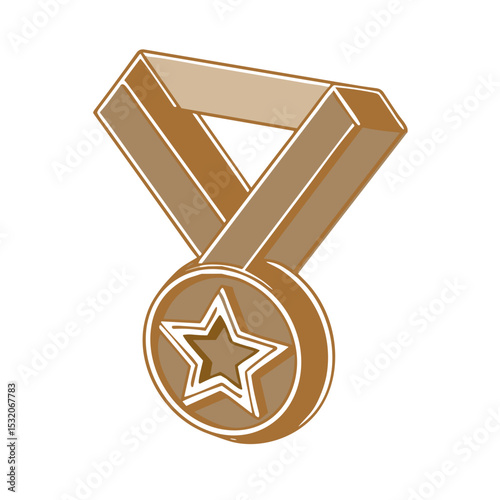 Achievement Star Medal Icon - gold medal icon for Recognition Programs, Educational Rewards, Gaming Achievements, Sports Applications and Employee Motivation Systems