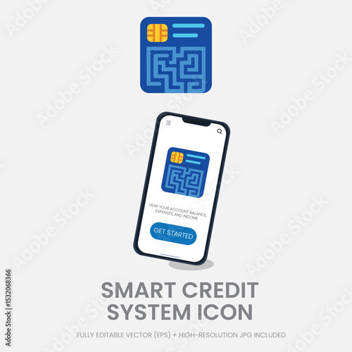 Digital credit card with real world useage example _ vector fully editable
