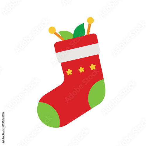 Christmas stocking vector illustration
