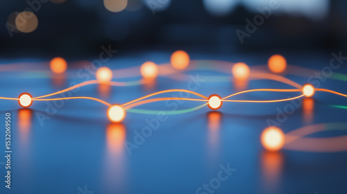 Smart city with connection network reciprocity over the cityscape social media networking systems that connects on the peak of success amid tall, innovative Smart city and graphs with statistics