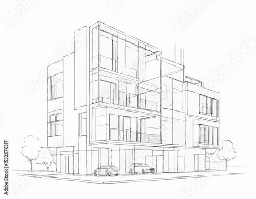 Children's Illustration of an Architectural Blueprint