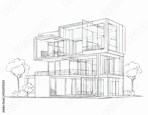 Children's Illustration of an Architectural Blueprint