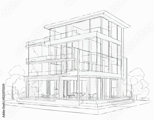 Children's Illustration of an Architectural Blueprint