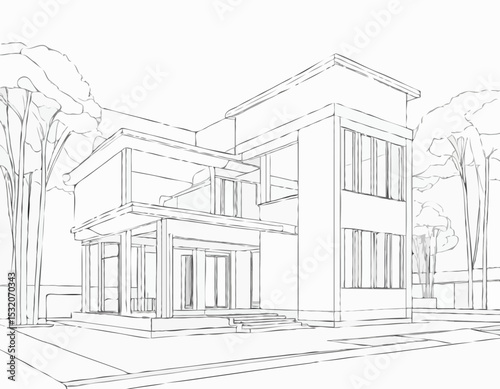Children's Illustration of an Architectural Blueprint