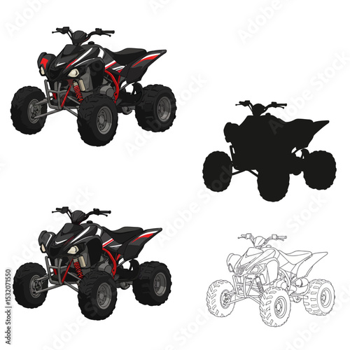 UTV off-roading social club logo design vector set