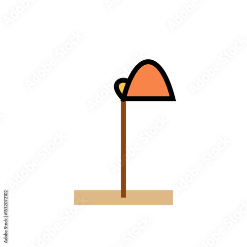 vector illustration of a modern lamp
