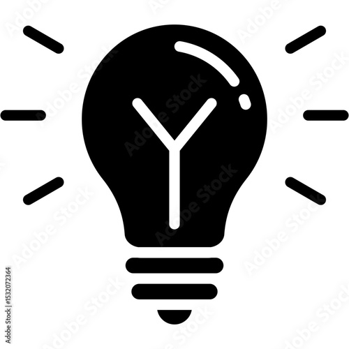 Idea Lightbulb  Icon Element For Design