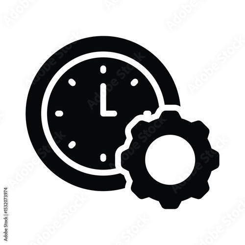 Time management Vector Icon which can easily modify or edit