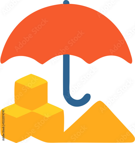 Risk management icon illustration