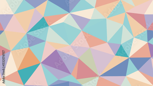 Pastel geometric abstract background with transparent triangles suitable for creative designs