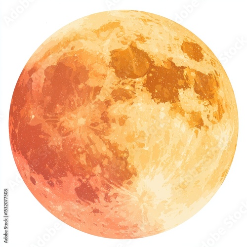 Full, orange-toned moon