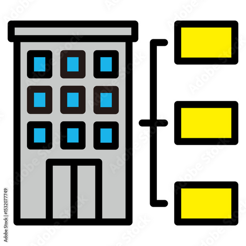 Company Hierarchy  Icon Element For Design