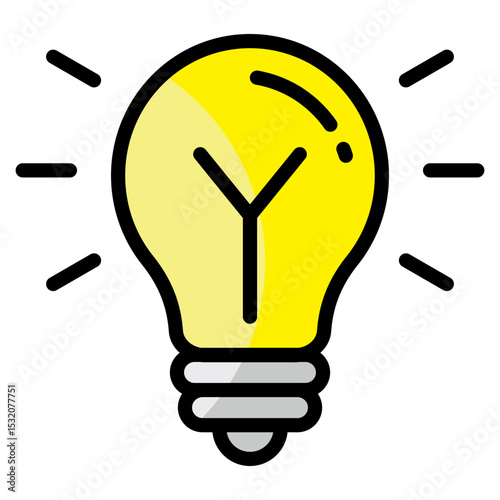 Idea Lightbulb  Icon Element For Design