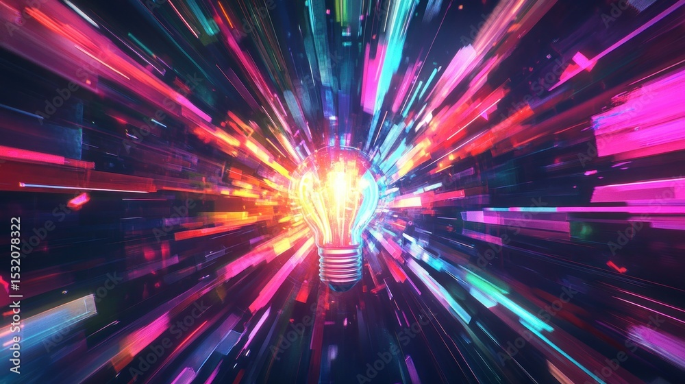 Obraz premium Illuminating Idea Burst